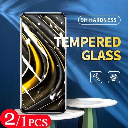 2/1Pcs cover tempered glass for Xiaomi POCO X3 F2 M2 M3 pro screen protector POCO X2 F3 GT C3 pocophone F1 phone protective film