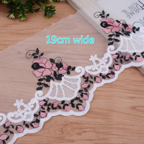 2 Models Exquisite Mesh Embroidery Water Soluble Tulle Lace Fabric DIY Clothes Neckline Skirt Curtain Hem Fast Making Sewing