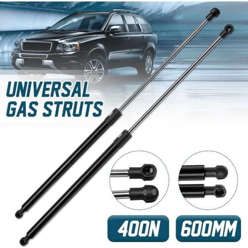 2X Universal 60cm 600mm 400N Car Struts Front Cover Bonnet Hood Rear Trunk Tailgate Boot Shock Lift Strut Support Bar Gas Spring