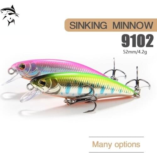 2021 Best Price 52MM 4.5g Fishing Gear Shone Lures Minnow Crank Fixed Weight Wobbler Bait Isca Artificial