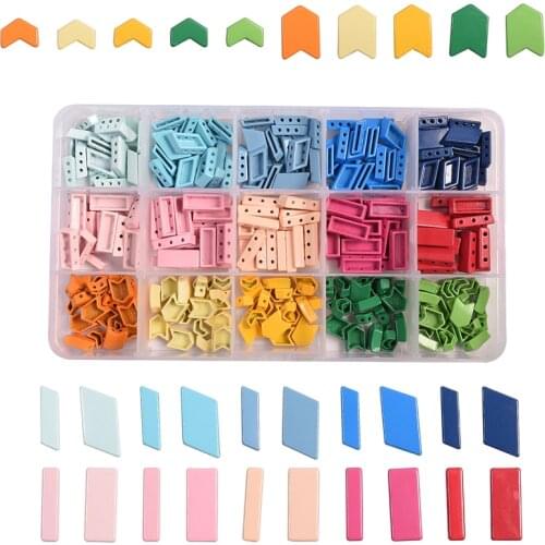 300pcs/Box Rainbow Tile Miuki Beads Arrow Beeds for Jewelery Japanese Beads Maya Kralen Honey Comb Hematite Summer Stacks DIY