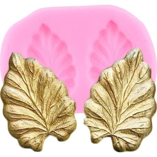 3D Craft Leaves Relief Silicone Mold Cake Border Fondant Molds Cake Decorating Tools Chocolate Gumpaste Moulds Candy Clay Mould