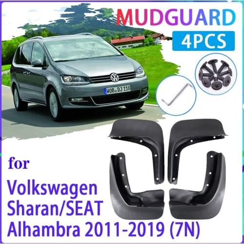 4 PCS Car MudFlaps for VW Sharan Seat Alhambra 7N MK2 2011~2019 Mudguard Splash Guards Fender Auto Accessories