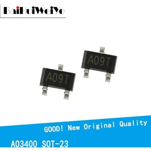 50PCS/LOT AO3400 SOT23 AO3400A SOT-23 A09T SOT23-3 SMD New and Original IC Chipset MOSFET MOSFT