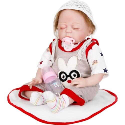 55cm 22" Princess DIY Toys Baby Reborn Silicon Cloth Body Reborn Dolls Gifts for Girls Bebe Silicone Realista Silicona