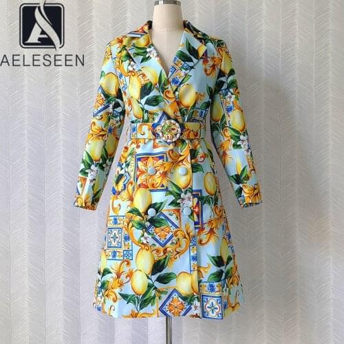 AELESEEN Women's Double Breasted Trench Coats