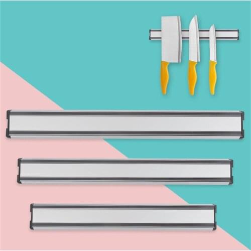 Aluminum Magnetic Strip Wall Knife Holder For Magnetic Knives Kitchen Magnet Storage Block Stand For Knife Kitchen Tool