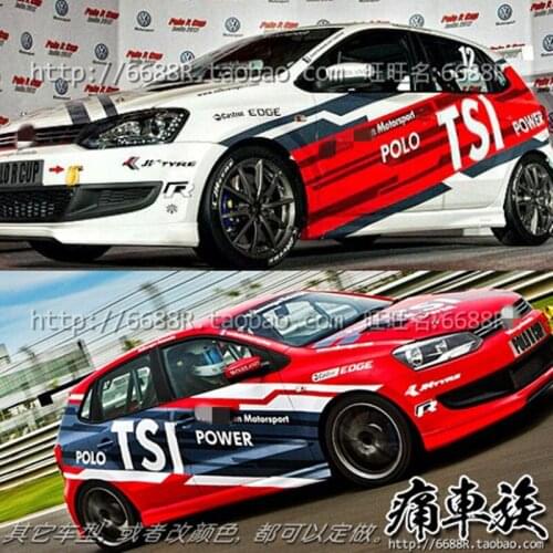 Car stickers For Volkswagen POLO 2013 whole car stickers Body appearance decorative stickers POLO racing film