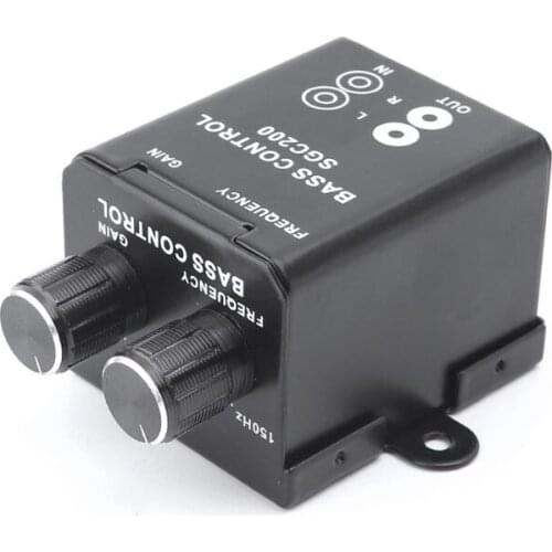 Car Audio Metal Black Regulator Amplifier Bass Subwoofer Stereo Equalizer Controller 4 RCA