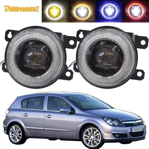 2 X Car LED Lens Fog Light Assembly Angel Eye DRL Daytime Running Lamp 30W 8000LM 12V Accessories For Opel Astra G H 1998-2010