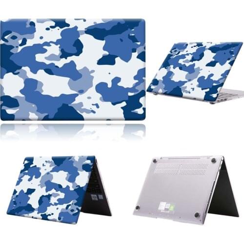 PC White Blue Camouflage Laptop Case For Huawei MateBook 13/13 AMD Ryzen/14/D14/D 15/X 2020/X Pro/Pro 16.1/Honor MagicBook 14/15
