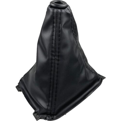 Black Leather Gear Shift Knob Lever Shifter Gaiter Boot Cover Case Collar For Hyundai Sonata 1998-2003 2004 2005 2006