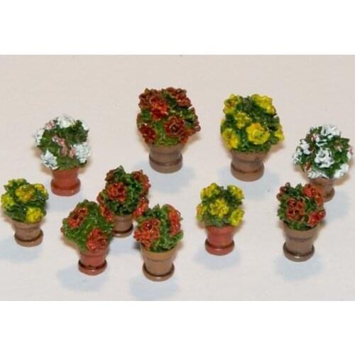 Resin flower pot (10 pcs) 1:35