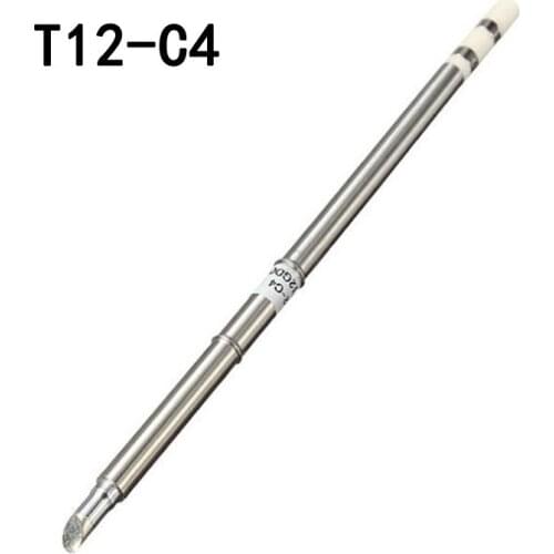 2pcs T12-C4 Solder Iron Tips High Quality T12-C4 Lead-Free Soldering Iron Tip For HAKKO Soldering Rework Station FX-951/FX-952
