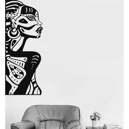 African Women Home Interior Design Art Wall Decal Office Murals Bedroom Living Room Background Stickers Modern P243