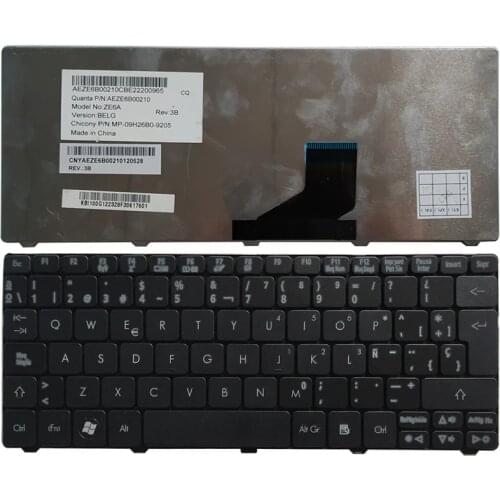 Spanish Keyboard For Acer Aspire One D255 D255E 522 D257 AOD257 D260 D270 AOD260 AO521 AO532 AO533 532 532H 521 533 SP Black