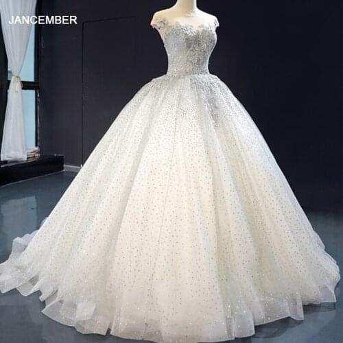 J66935 jancember party wear gowns for teens o neck cap sleeve ball gown sequin lace evening dress short vestito prima comunione