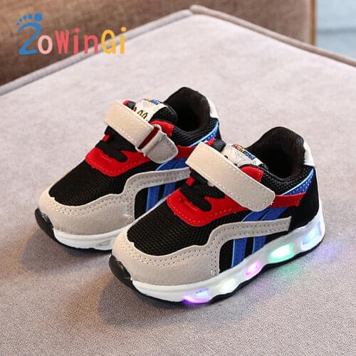 Size 21-30 Led Light Shoes Kids Training Shoes for Children Lightweight Breathable Sneakers Sneakers with Illumination for Girls