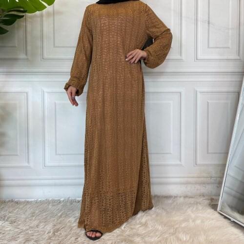 Fashion Ramadan Lace Embroidery Abaya Hijab Muslim Dress female kimono Caftan Turkish Islamic Kaftan Robe Musulman Abayas F2876