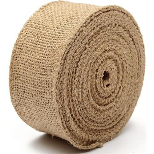 Multi Sizes Natural Jute Hessian Burlap Ribbon Rustic DIY Wedding Decorations Jute Burlap Wholesale Upholstery Supplies
