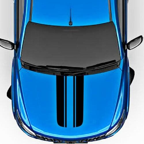 Car stickers 1 Piece cool hood bonnet Gradient side stripe graphic Vinyl sticker for mitsubishi l200 triton