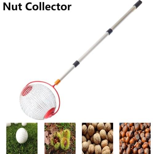 Nut Collector Head Red Nut Gatherer Strong Sturdy Durable Fruit Picker Rolling Harvester Golf Collector Garden Tool