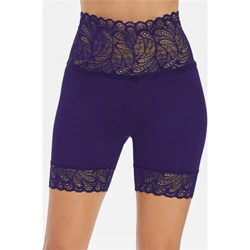 New Women Mid Waist Trousers Summer Knee Hollow Pants Fashion Lace Women Trousers Out Floral Thin Skinny Pants