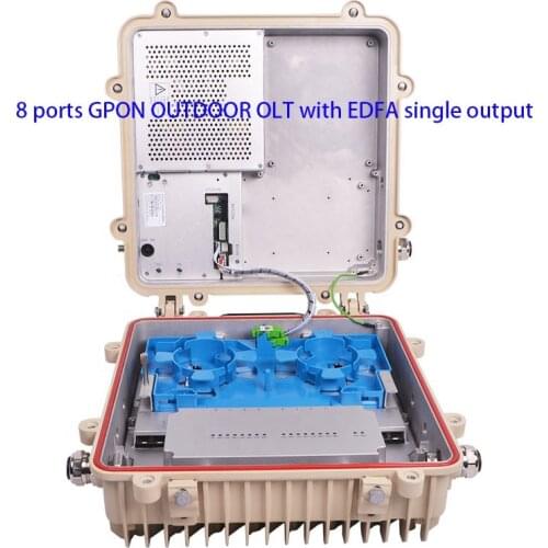 Manufacturer Pricing Optical amplifier GPON EPON OLT Network FTTX 8 ports GPON OUTDOOR OLT with EDFA single output