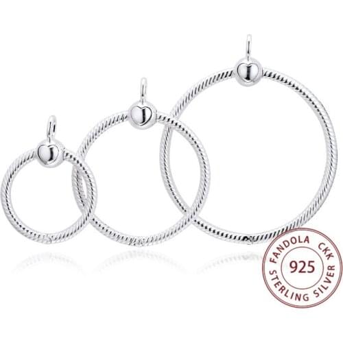 Authentic 925 Sterling Silver Necklace Moments Small Medium Large O Pendant Necklaces for Women Fashion Jewelry accesorios mujer
