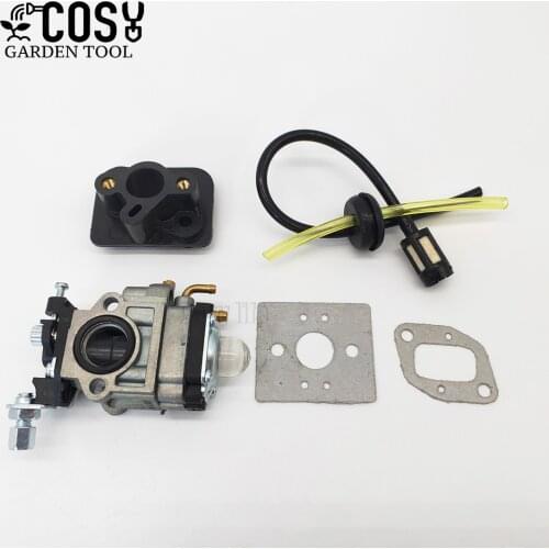 15mm Carburetor Gasket Intake Manifold Fuel Hose Filter Kit Fit for Brush Cutter Trimmer 43cc 52cc 40-5 BC430 CG430 Spare Parts
