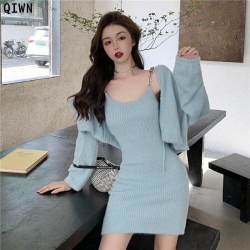 QIWN Fashionable Knitted Dresses