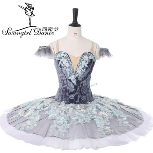 Gray Sleeping Beauty Professional Classical Ballet Tutu Costume Adult Pancake Tutu BT9119