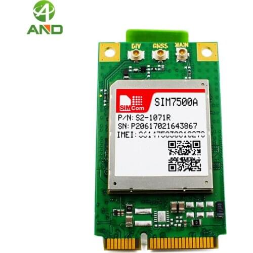 North America LTE Region SIM7500A-H with MINI PCIE interface,SIM7500A-H-PCIE,B2 (1900) B4 (AWS) B17 (700bc)
