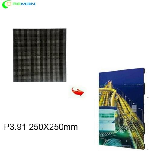 Aliexpress italy indoor p3.91 led panel display for 500x500 led cabinet , 1920hz front service led screen panel matrix 25x25cm