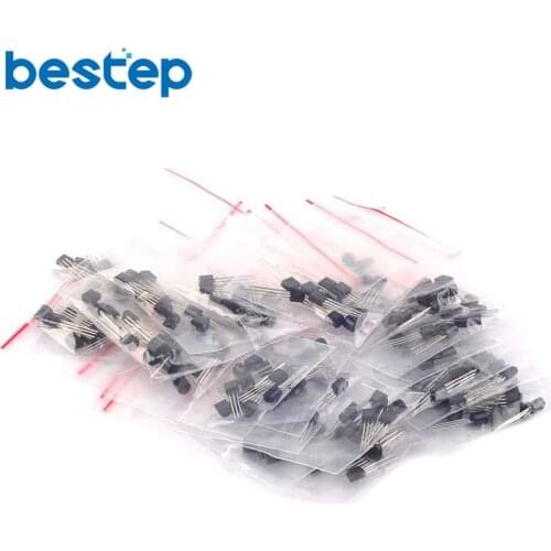 TL431 2N2222 78L05 S9012 S9013 S9014 A1015 C1815 S8050 S8550 200pcs=20valuesX10pcs TO-92 Transistor Assorted Kit