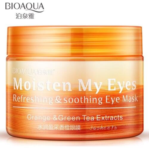 BIOAQUA Eye Care Orange Refreshing Soothing Moisturizing Eye Mask Remove Eye Bags Dark Circle Sticker Anti-aging Anti-wrinkle