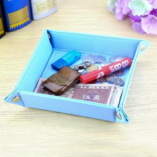 Valet Tray Leather Catchall Jewelry Tray Dice Box Bedside Tray Key Phone Coin Change Watches and Candy Holder Sundries Entryway