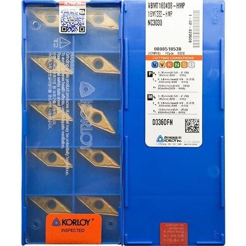 VBMT160408-HMP NC3030 100% KORLOY Original carbide insert with the best quality 10pcs/lot free shipping