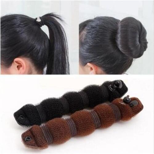 2pcs Women Hair Styling Former Magic Sponge Bun Maker Donut Ring Shaper Foam Braider Tool For Girls DIY Hair Braiding Big size