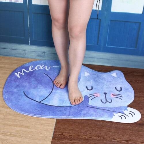 43Bathroom Mat Tea Table Bibulous Antiskid False Sleeping Cat Washable Kitchen Rug Bath Mat Bathroom Products Rug Doormat
