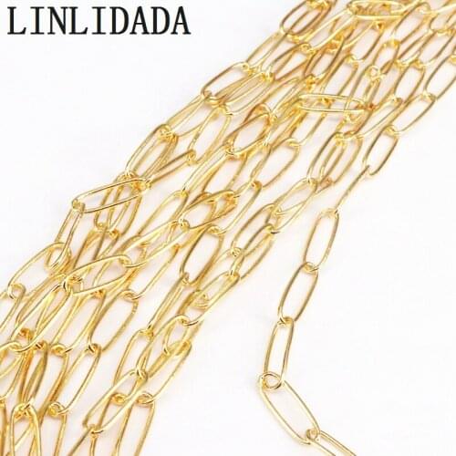5Meters 7*20MM Copper Oval Link Chains Findings Fit for Jewelry Making DIY Accessories Bulk Chain Findings