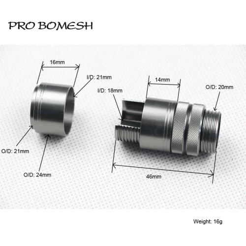 Pro Bomesh 1pcs 16g Aluminum DIY Fishing Reel Seat Accessory Trim DIY Fishing Rod Componnet