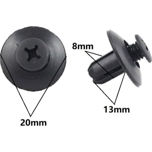 Car clips fastener door trim panel retainer rivet fits 8mm hole plastic screw expansion clips auto