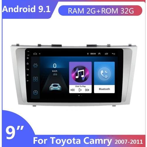 2 din 9 inch Android 9.1 Car DVD Radio Stereo Navigation GPS Multimedia Video Player For Toyota Camry 2007 2008 2009 2010 2011