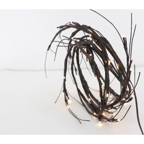 Free Shipping Very Soft Willow Twig Garland 6Ft Bendable Branch Light Home Party Wedding Holiday Christmas Decoration Garland L