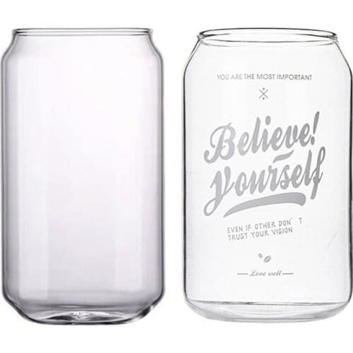 Large Beer Glasses,20 Oz Can Shaped Beer Glasses Elegant Shaped Drinking Glasses Cup 2021