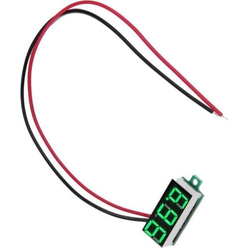 1PCS 0.36" LED Digital Car Voltmeter Voltage Panel Meter 2 Wire DC 3-30V Green L