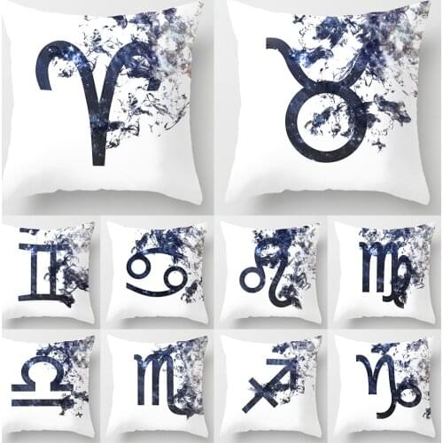 Decorative Constellation Letter Pillowcase Mandala 45x45 Cm Square Cushion Cover Polyester Sofa Bed Pillowcase Home Decoration