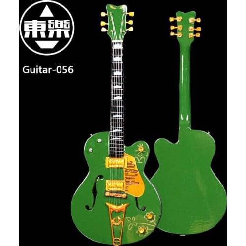 Wooden Handcrafted Miniature Guitar Model guitar-056 Guitar Display with Case and Stand (Not Actual Guitar! for Display Only!)