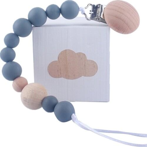 Pacifier Clip Holder Soother Teething Dummy Baby Products Girl Boy Funny Silicone Teether Shower Gift Attache Sucette